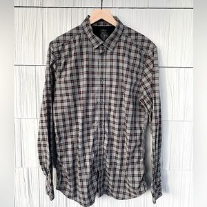 Diesel Mens Long Sleeve Plaid Button Up Shirt